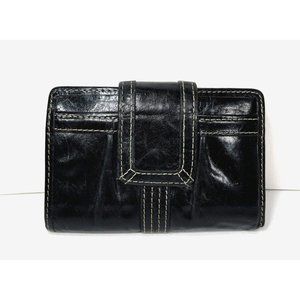 Fossil Classic Small Black Leather Card ID Billfold Wallet